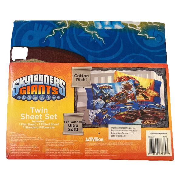 Skylanders Giants Twin Size Sheet Set - NEW - still in package. - Picture 2 of 10